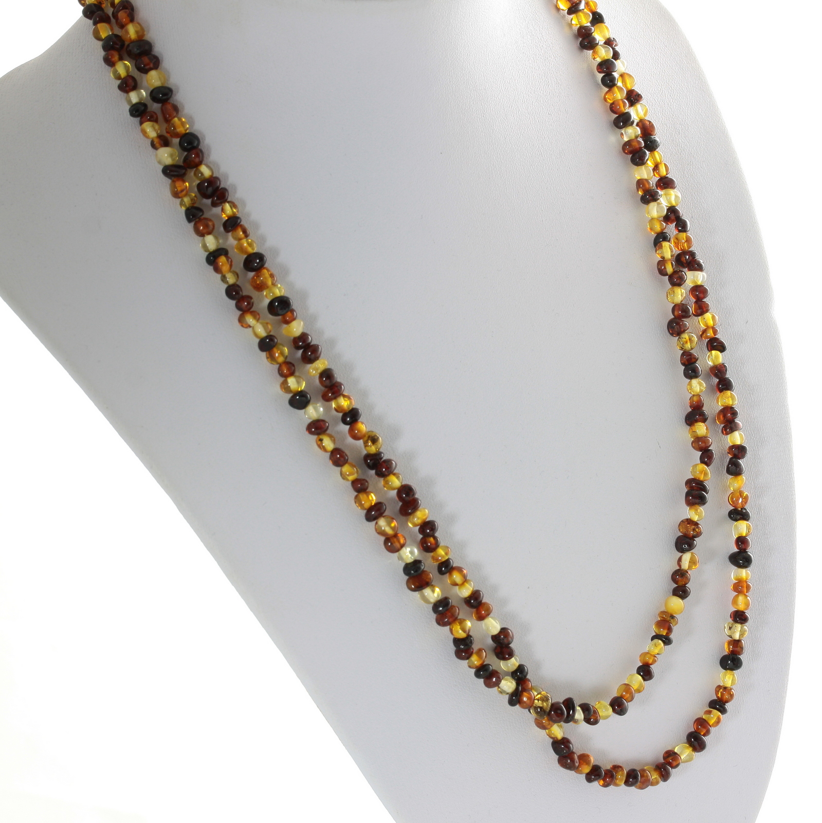 Natural Raw Multi Color Baltic Amber Necklace 120cm 47inch 