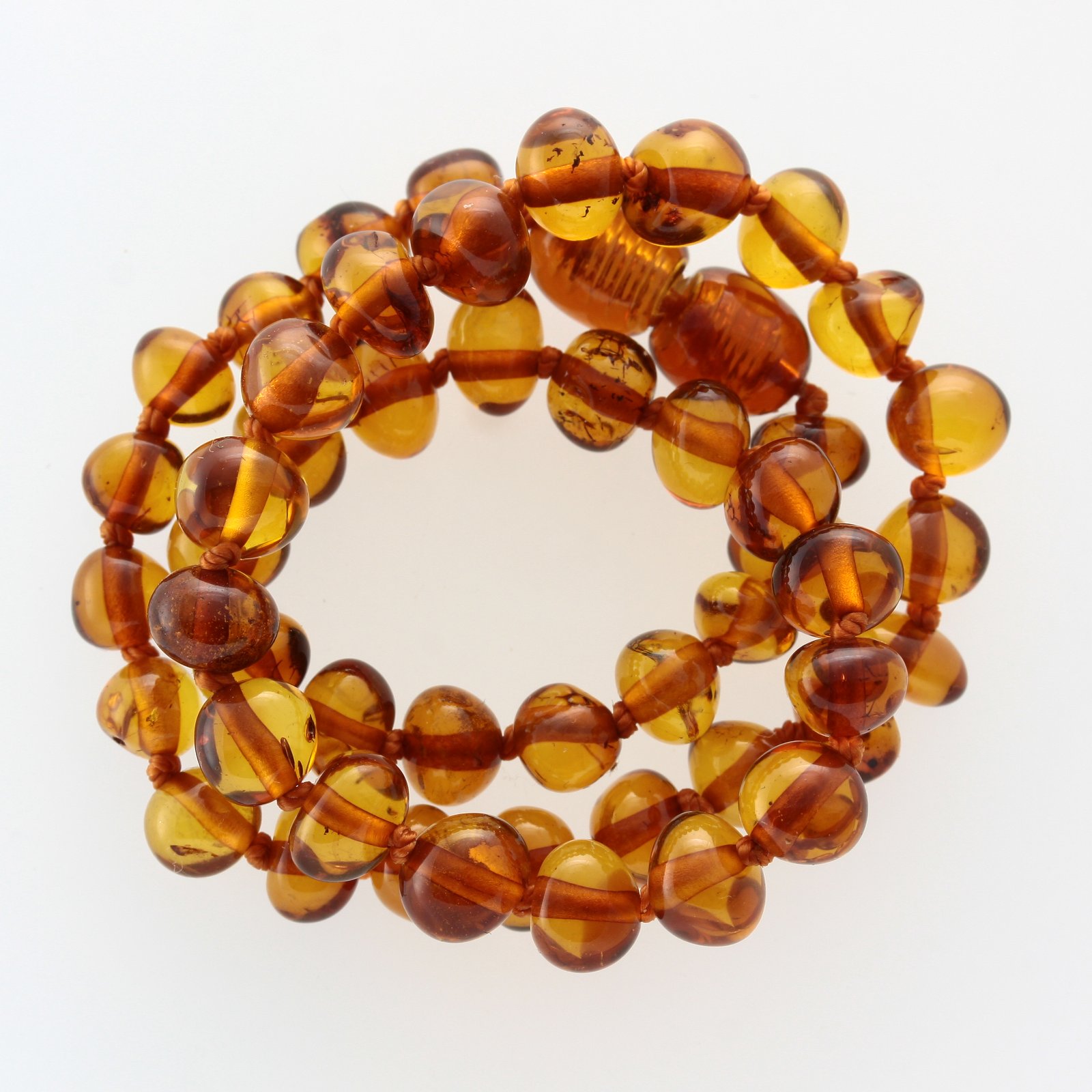 Handmade Polished Lab-Tested Cognac Baltic Amber Necklace Sizes 14 Inches 