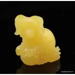 Carved Genuine BALTIC AMBER - Dog
