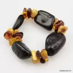 Aristan Baltic amber beaded stretch bracelet