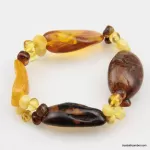 Aristan Baltic amber beaded stretch bracelet
