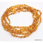 5 Honey RAW BEANS Baltic amber adult necklaces