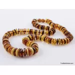 Multi BUTTONS Baltic amber necklace 22in