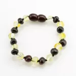 Multi BAROQUE Baby teething Baltic amber bracelet