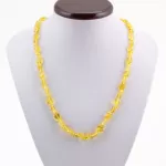 Composition Button beads Baltic amber necklace 21in