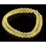 Lemon Raw ROUND beads Baltic amber necklace