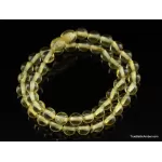 ROUND Baby teething Baltic amber necklace