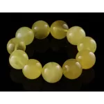 21MM Butter Round Beads Baltic Amber Bracelet 20cm