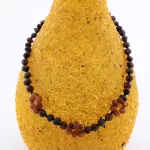 Flower BAROQUE Baby teething Baltic amber necklaces