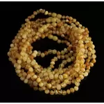 10 Unpolished Mix BAROQUE Baby teething Baltic amber necklaces 32cm