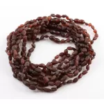 10 Raw Ruby BEANS Baby Baltic amber teething necklaces 32cm