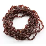 10 Raw Ruby BEANS Baby Baltic amber teething necklaces 32cm