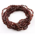 10 Raw Ruby BEANS Baby Baltic amber teething necklaces 32cm