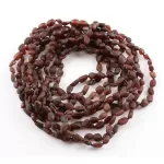 10 Raw Ruby BEANS Baby Baltic amber teething necklaces 32cm