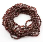 10 Raw Ruby BEANS Baby Baltic amber teething necklaces 32cm
