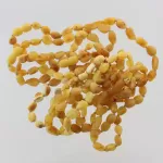10 Raw Butter BEANS Baltic amber adult bracelets 19cm