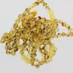 10 Unpolished Green BAROQUE Baltic amber teething bracelets 14cm