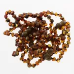 10 Raw Dark BAROQUE Baltic amber teething bracelets 14cm