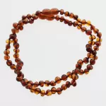 2 BROQUE Baby teething Baltic amber necklaces 28cm