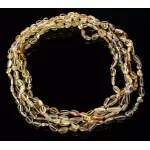 5 Lemon BEANS Baltic amber adult necklaces 50cm