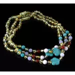 3 Gem Lemon Baltic Amber teething necklaces 33cm