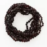 10 Raw Ruby BAROQUE Baltic amber teething necklaces 32cm
