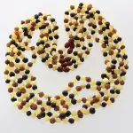 5 Raw Multi BAROQUE Baltic amber adult necklaces 65cm