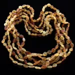 5 Raw Mix BEANS Baltic amber adult necklaces 55cm