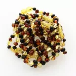 10 Multi BAROQUE Baltic amber teething bracelets 16cm