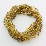 10 Green BEANS Baby teething Baltic amber necklaces 32cm