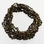 10 Dark BEANS Baby teething Baltic amber necklaces 32cm