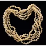 5 Butter ROUND beads Baltic amber adult necklaces 48cm