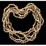 5 Butter ROUND beads Baltic amber adult necklaces 48cm