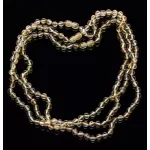 3 Lemon ROUND beads Baltic amber adult necklaces 48cm