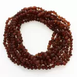 10 Raw Cognac BAROQUE Baltic amber teething necklaces 36cm
