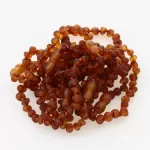 10 Raw Cognac BAROQUE Baltic amber teething bracelets 15cm