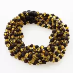 10 Multi BAROQUE teething Baltic amber necklaces 32cm