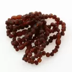 10 Raw Cognac BAROQUE Baltic amber teething bracelets 12cm