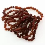 10 Raw Cognac BAROQUE Baltic amber teething bracelets 14cm