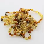 10 Mix BEANS Baltic amber teething Baby bracelets 14cm