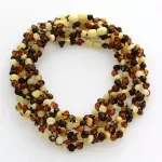 10 Mix BAROQUE teething Baltic amber necklaces 32cm