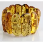 Large Baltic Amber Fossil stretch bracelet 20cm