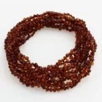 10 Cognac BAROQUE teething Baltic amber necklaces 38cm