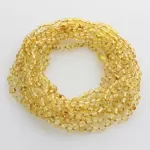 10 Lemon BAROQUE teething Baltic amber necklaces 32cm