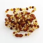 10 Multi BAROQUE Baltic amber teething bracelets 12cm