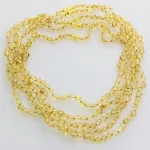 5 Lemon BAROQUE beads Baltic amber adult necklaces 50cm