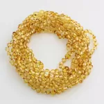10 Lemon BAROQUE teething Baltic amber necklaces 30cm