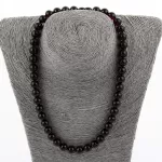 Cherry Round beads Baltic amber PRESSED necklace 46cm