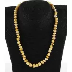 White BAROQUE beads Baltic amber necklace 47cm