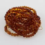 10 Cognac BAROQUE Baltic amber adult stretch bracelets 19cm